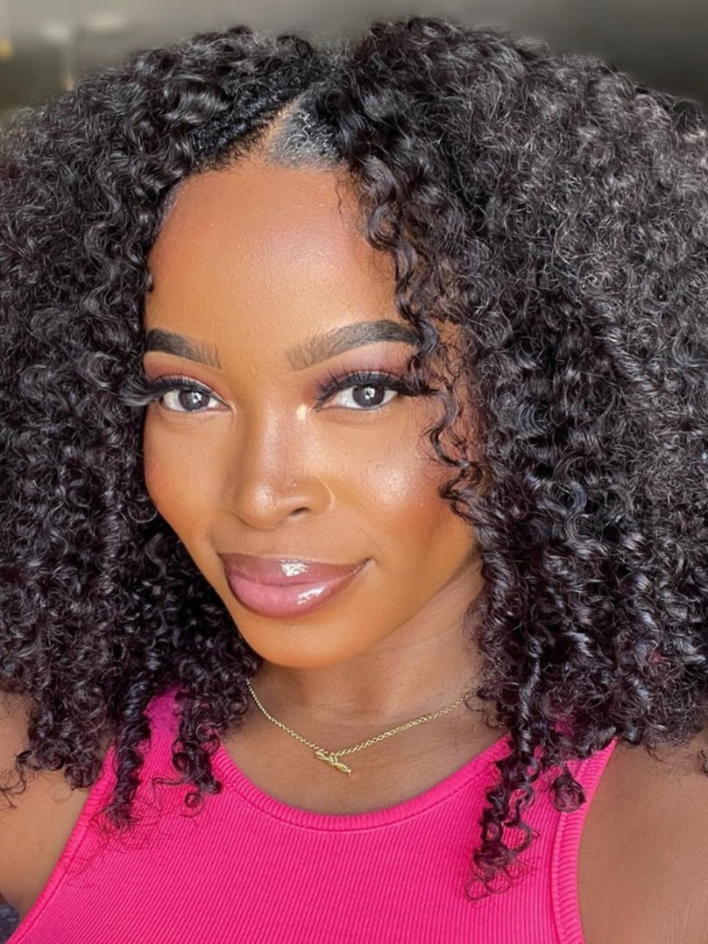 NIB 20" Human Hair Kinky-Curly V-Wig